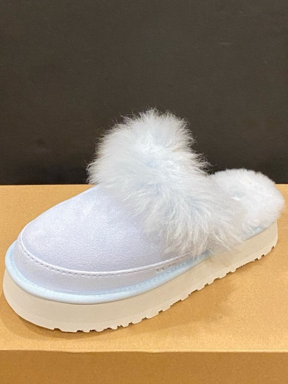 UGG Women's Disquette Chalet Sheepskin Reef Blue Slip On Slippers Shoes Flats